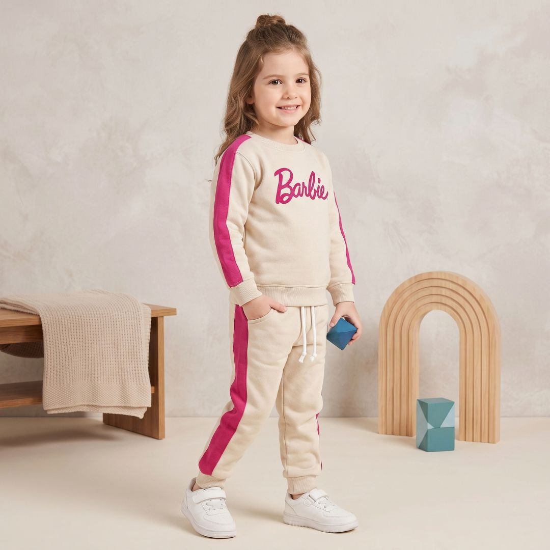 Figo - Barbie Pink-Stripe Tracksuit