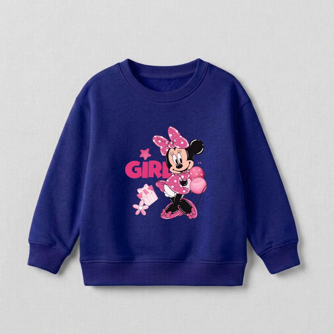 Minnie Girl Sweat Shirt - Royal Blue