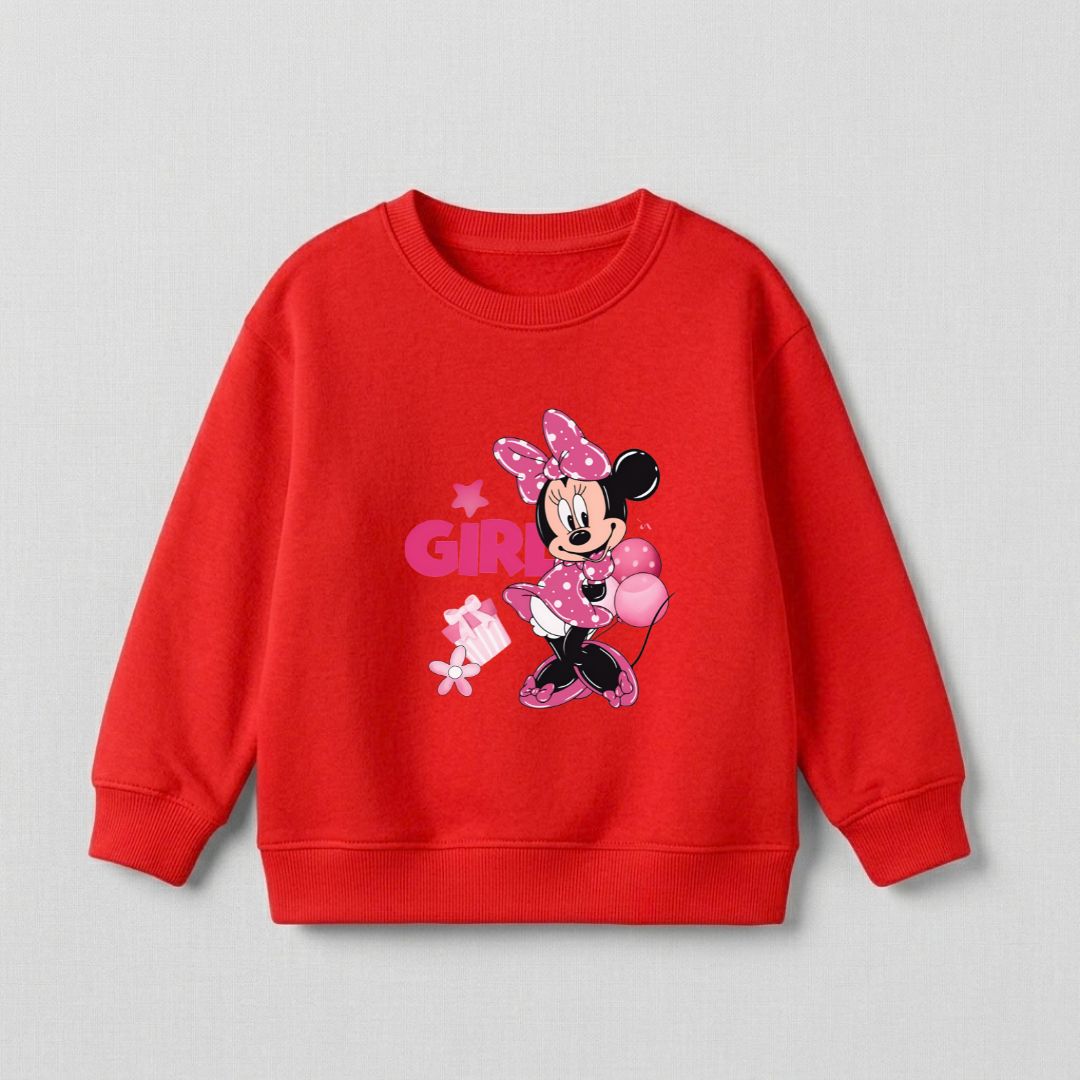Minnie Girl Sweat Shirt - Orange