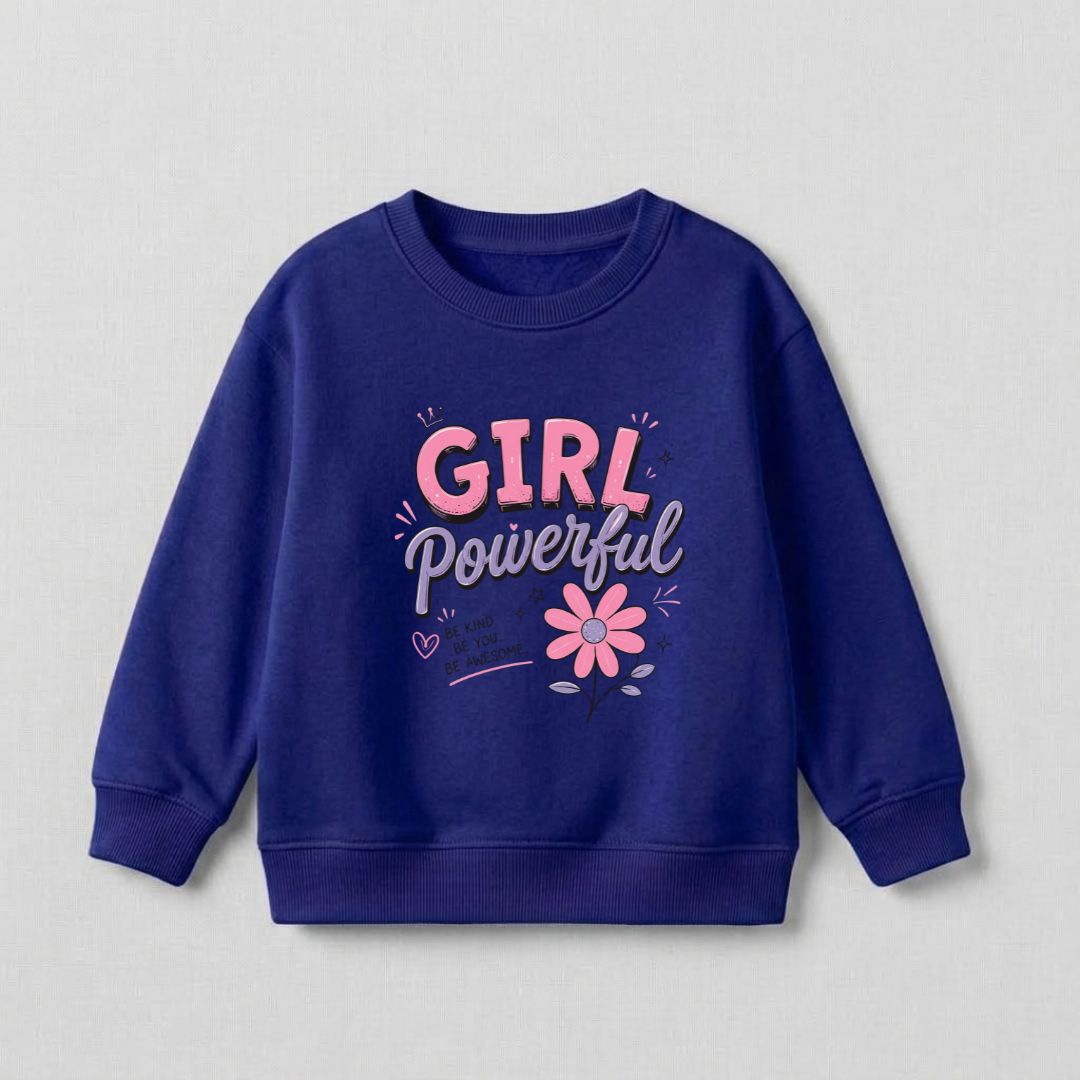 Girl Power Sweat Shirt - Royal Blue