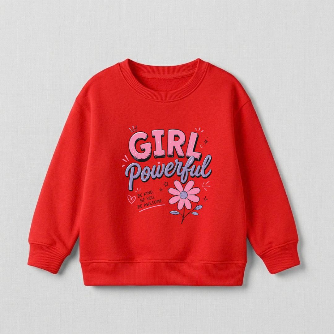 Girl Power Sweat Shirt - Orange