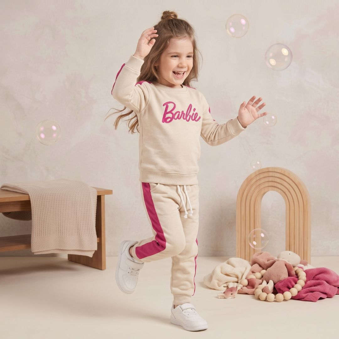 Figo - Barbie Pink-Stripe Tracksuit