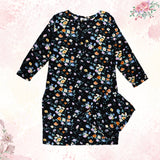 Figo - Black Floral Co-Ord Set (Swiss Lawn)