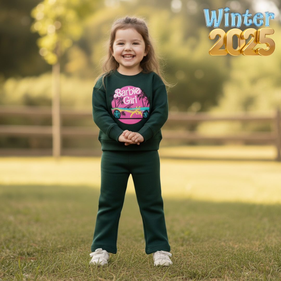 Figo - Barbie Bottle Green Drop Shoulder Track Suit