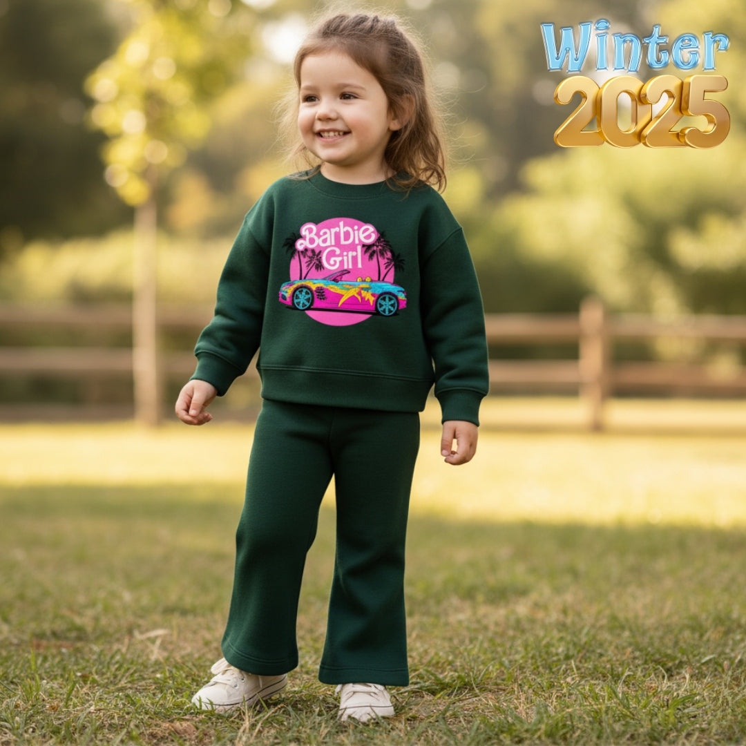 Figo - Barbie Bottle Green Drop Shoulder Track Suit