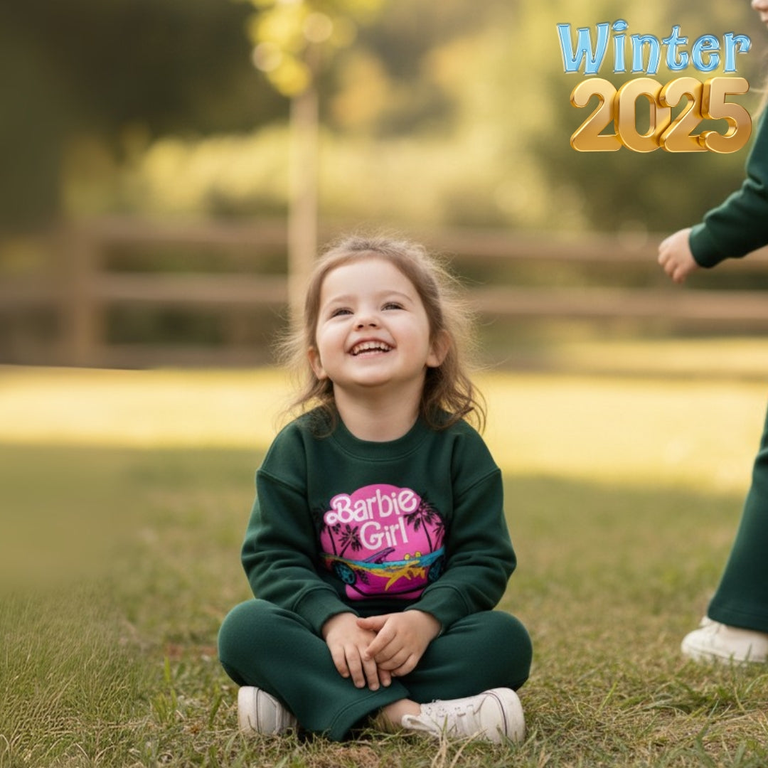 Figo - Barbie Bottle Green Drop Shoulder Track Suit