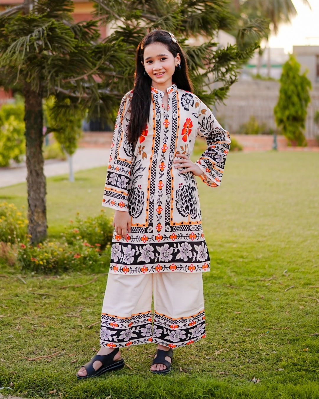 Figo - Off White Bloom Co-Ord Set