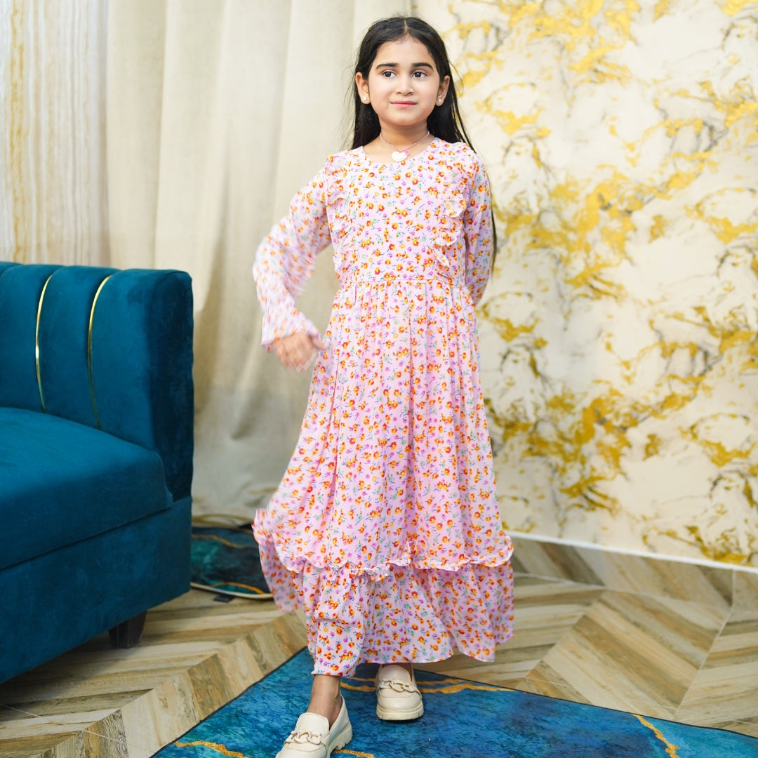 Figo - Pink Floral Tunic Maxi