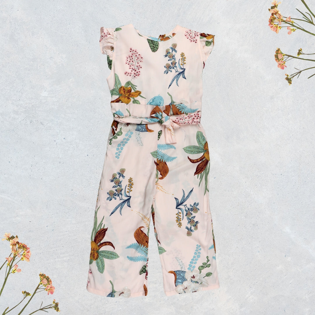 Figo - Baby Pink Floral Jumpsuit