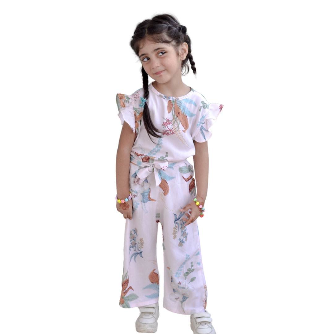 Figo - Baby Pink Floral Jumpsuit
