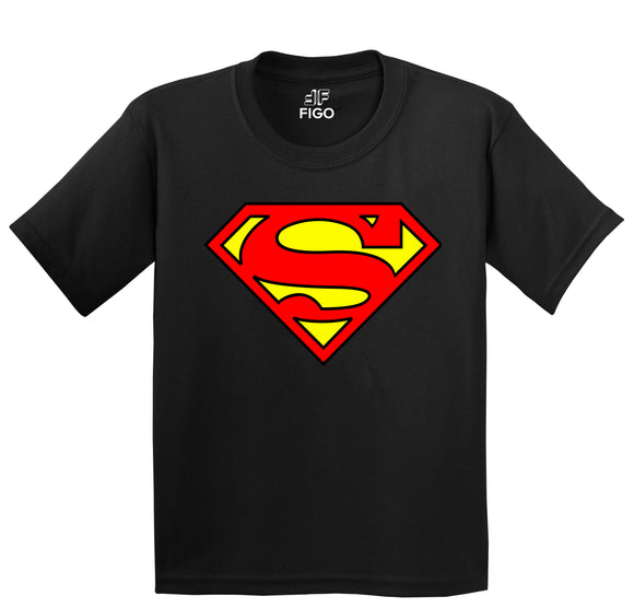 Figo Kids - Black Superman T-Shirt