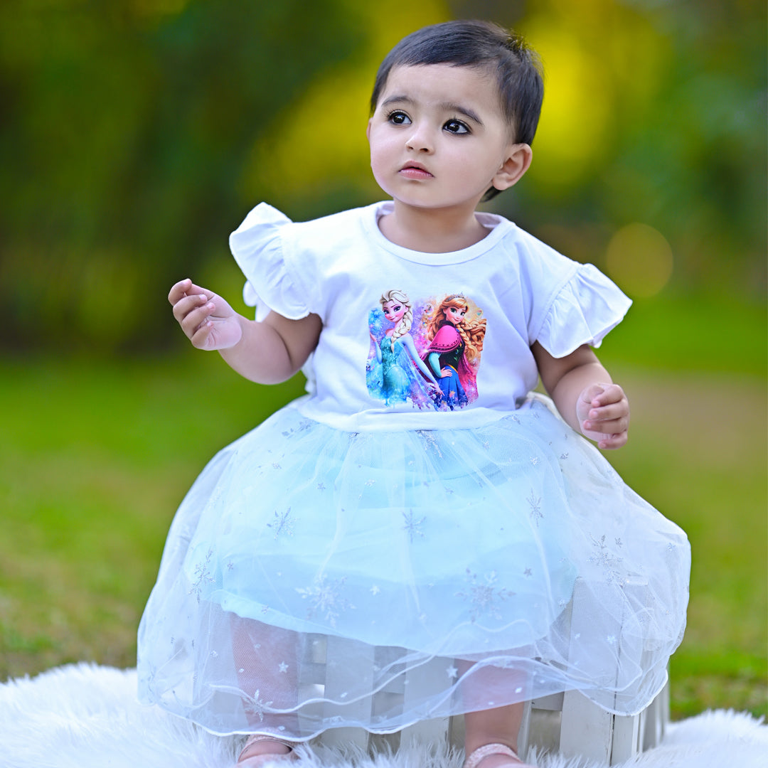 Figo - Elsa & Anna Frozen Net Frock