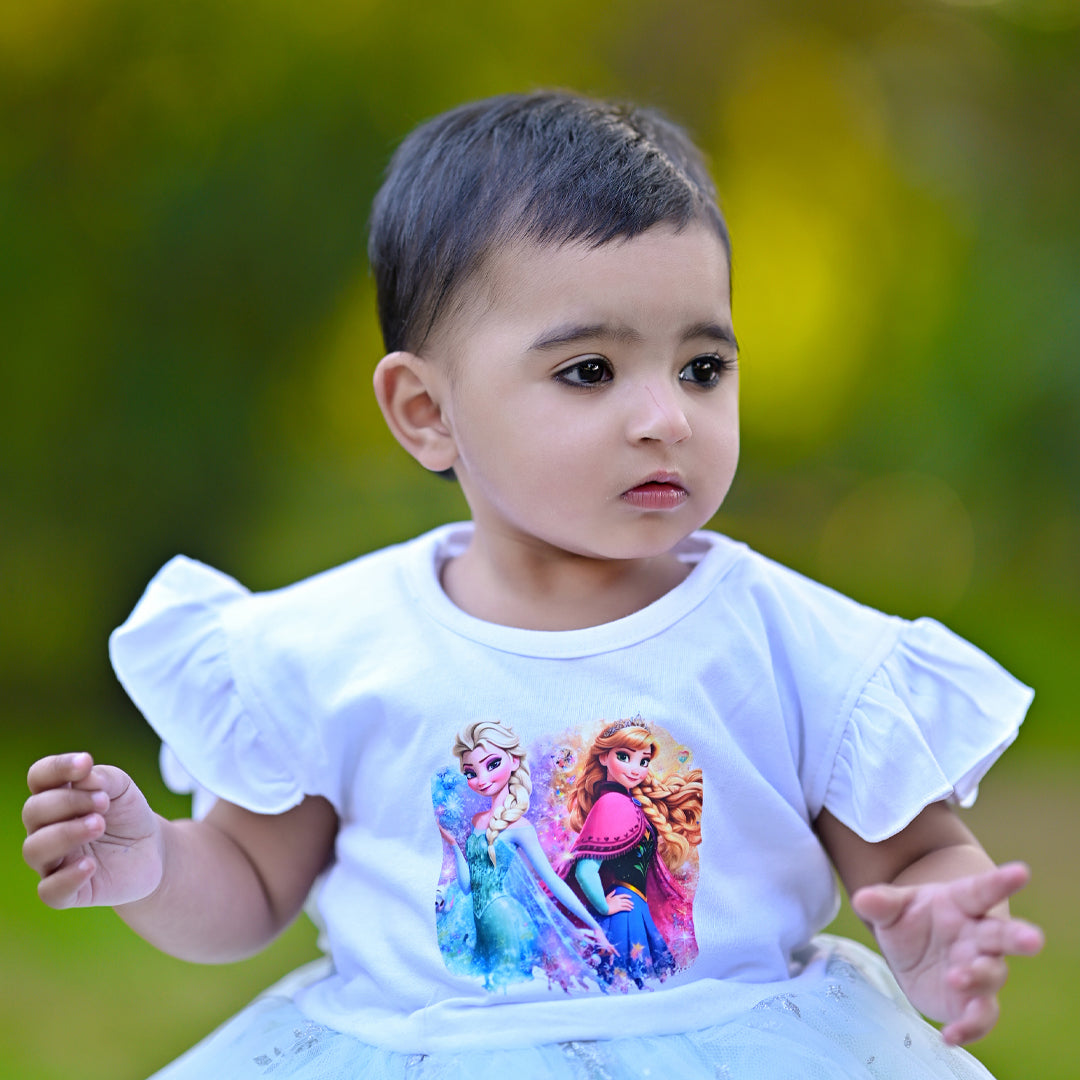 Figo - Elsa & Anna Frozen Net Frock