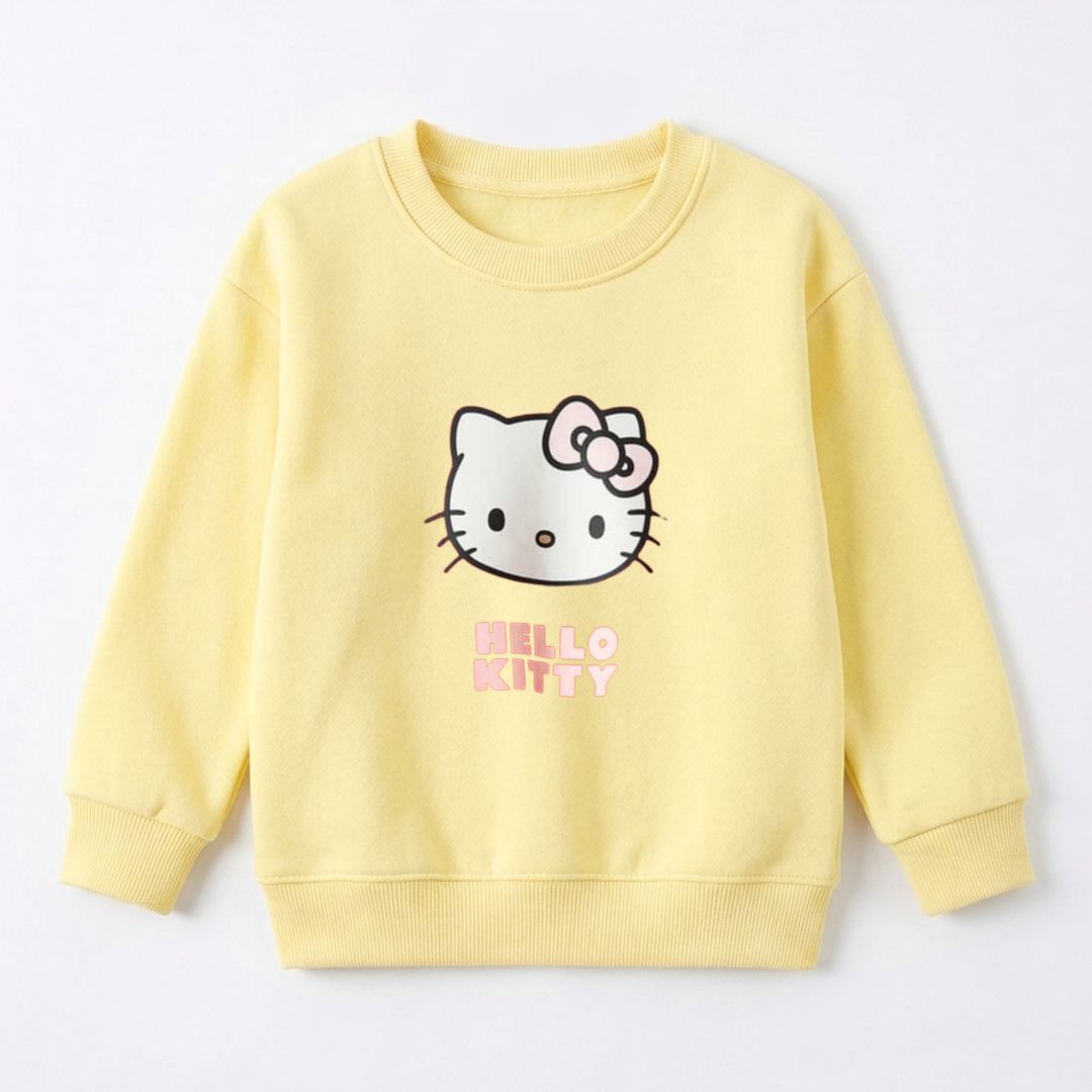 H Kitty Sweat Shirt - Yellow