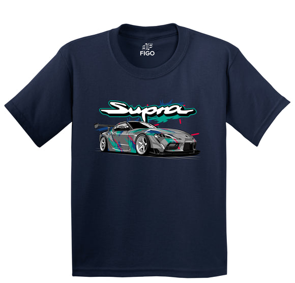 Figo Kids - Navy Supra Car T-Shirt