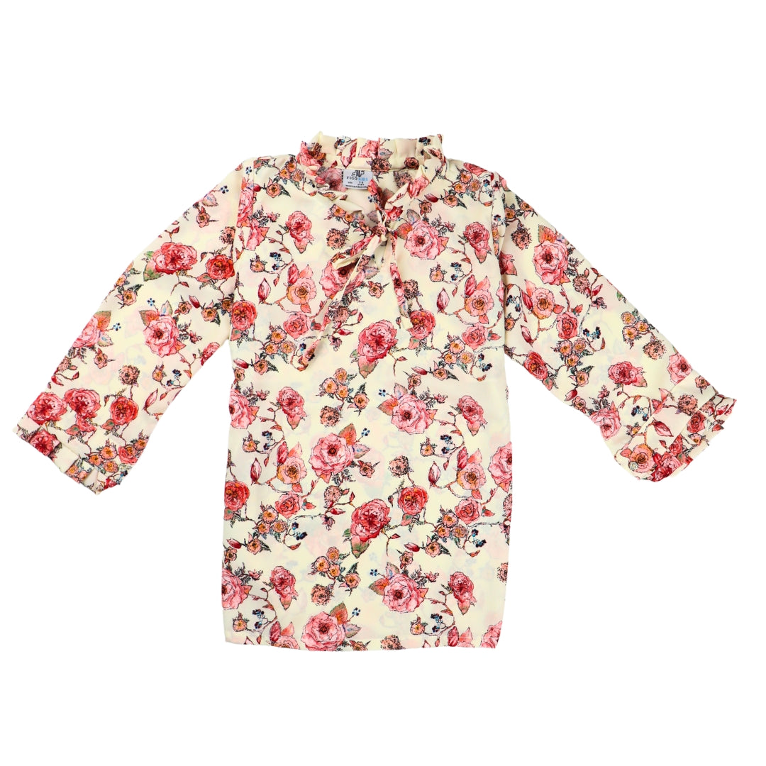 Figo - Off White Floral Top