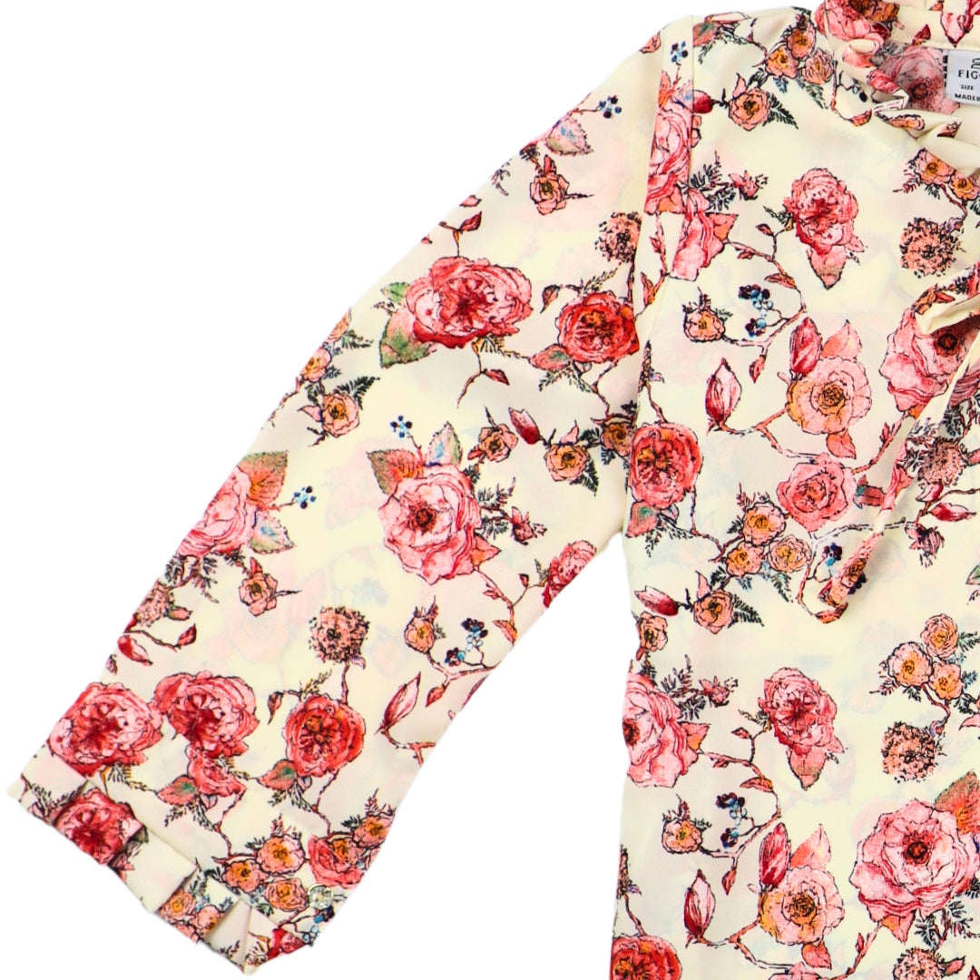 Figo - Off White Floral Top