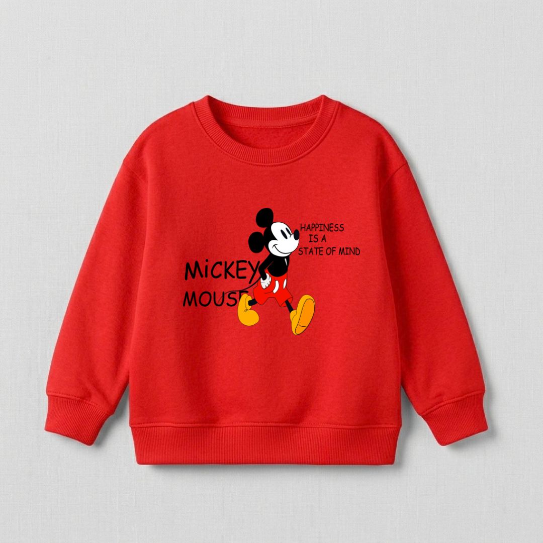 Happiness Mickey Sweat Shirt - Orange