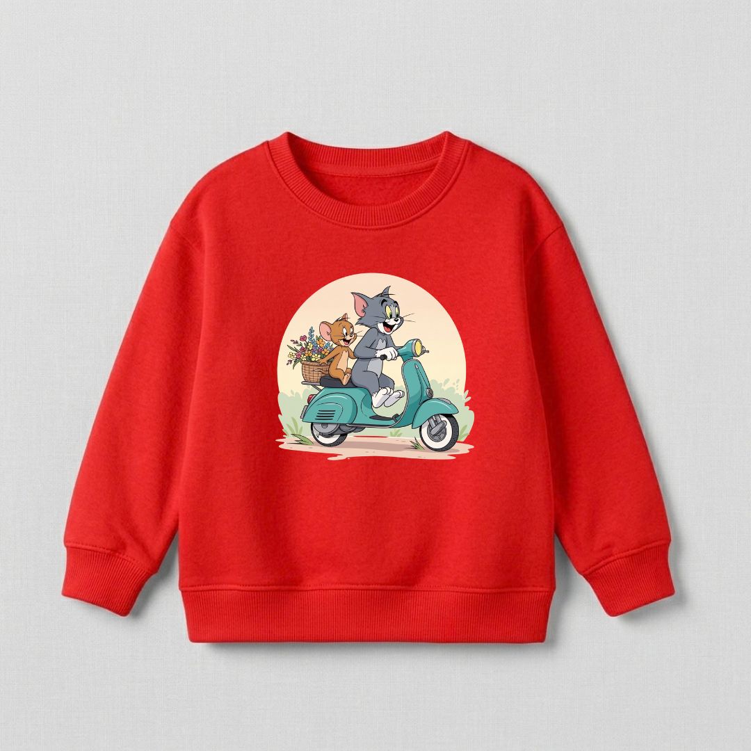 Tom & Jerry Sweat Shirt - Orange