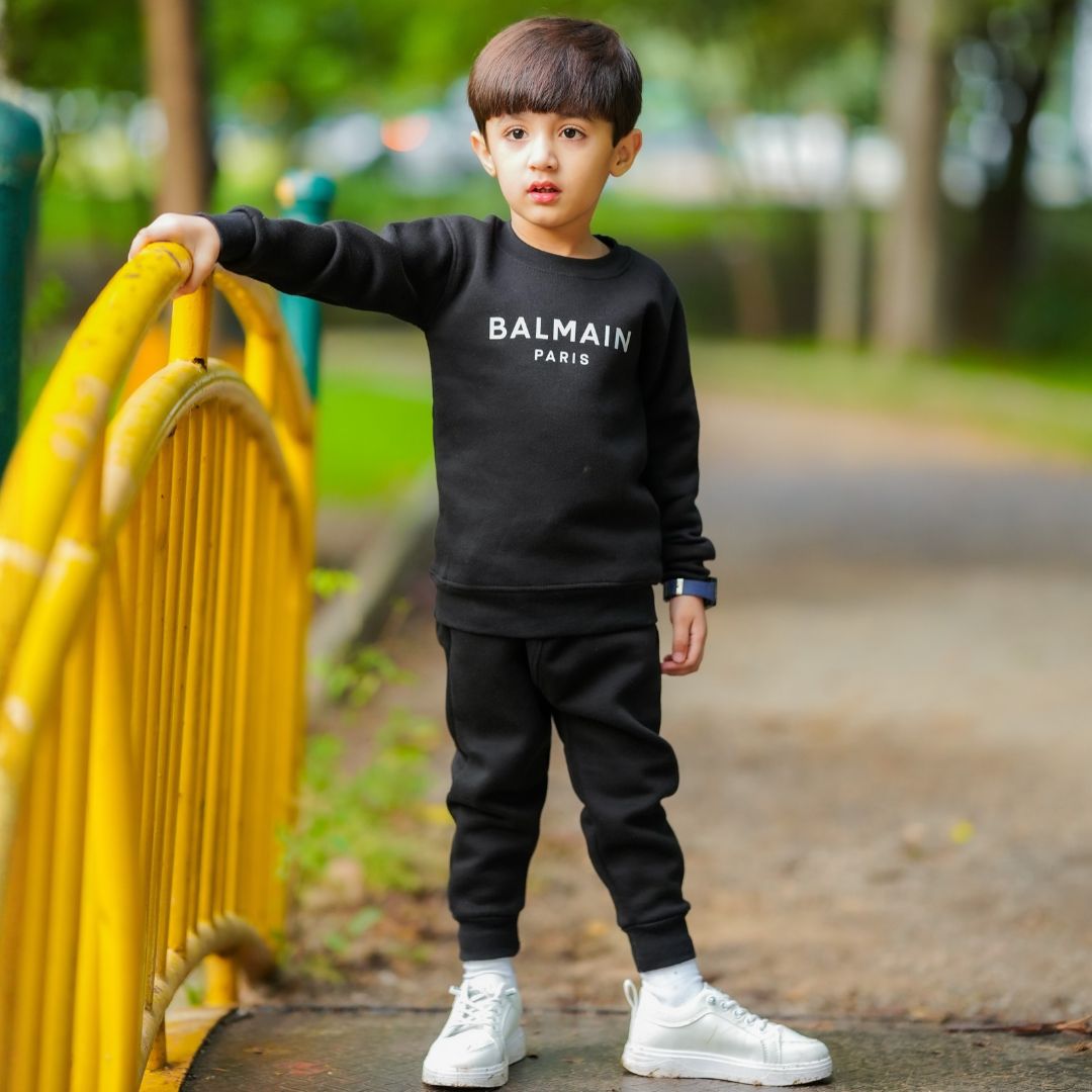 Figo - Black Paris Embossed Track Suit