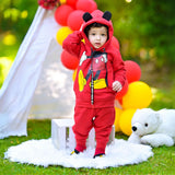 Figo - Red Mickey Mouse Hoodie With Side Pockets