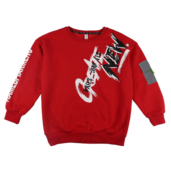 IMPORTED - Red Baggy Sweat Shirt