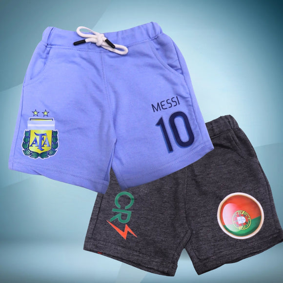 Figo - Pack of 2 Big Length Shorts - Messi & CR