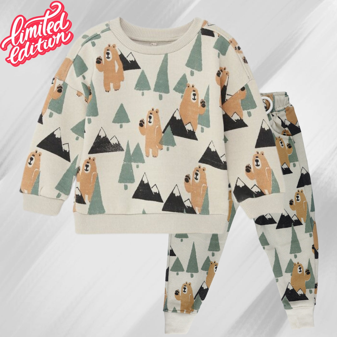 Figo - All Over Bear Printed Track Suit