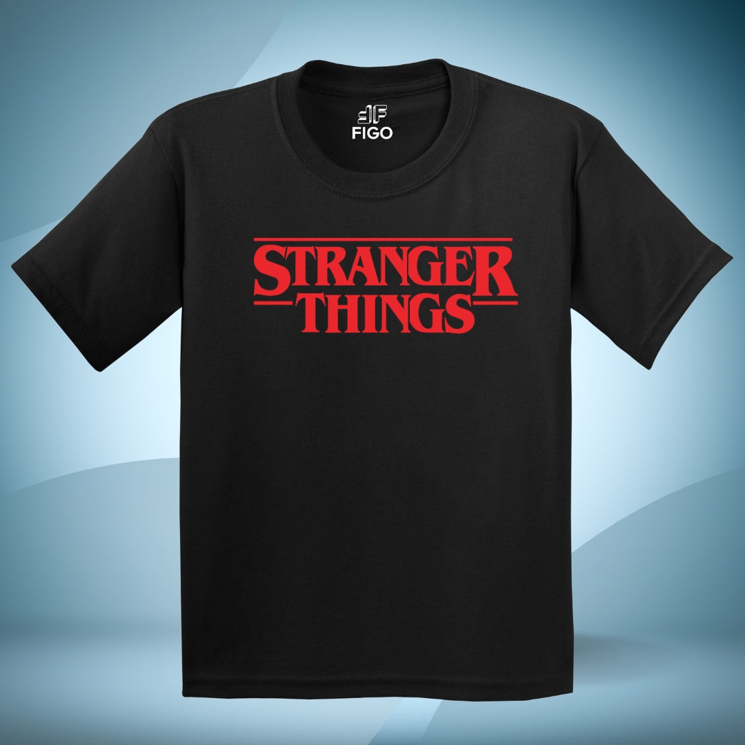 Figo Kids - Black Stranger Things T-Shirt