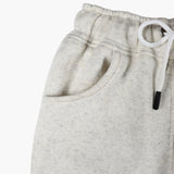 Figo - Melange White Trouser With Back Pocket