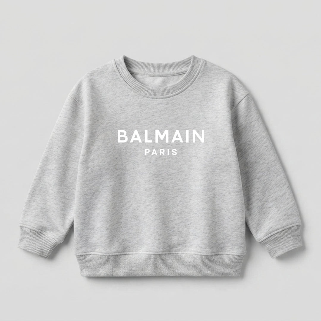 B Paris Sweat Shirt - Heather Grey | Kids Fleece Sweatshirt