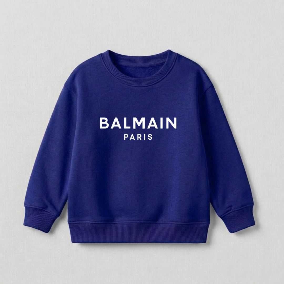 B Paris Sweat Shirt - Royal Blue | Kids Fleece Sweatshirt