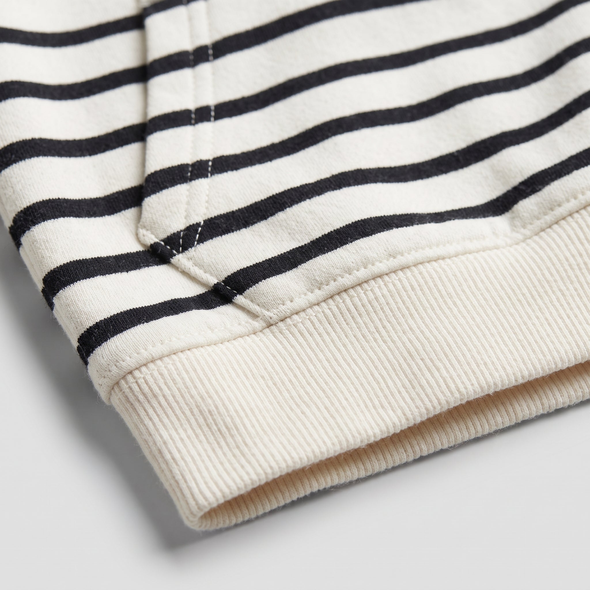 Figo Classic Stripe Hoodie - ribbed cuff and hem detail, kids striped hoodie