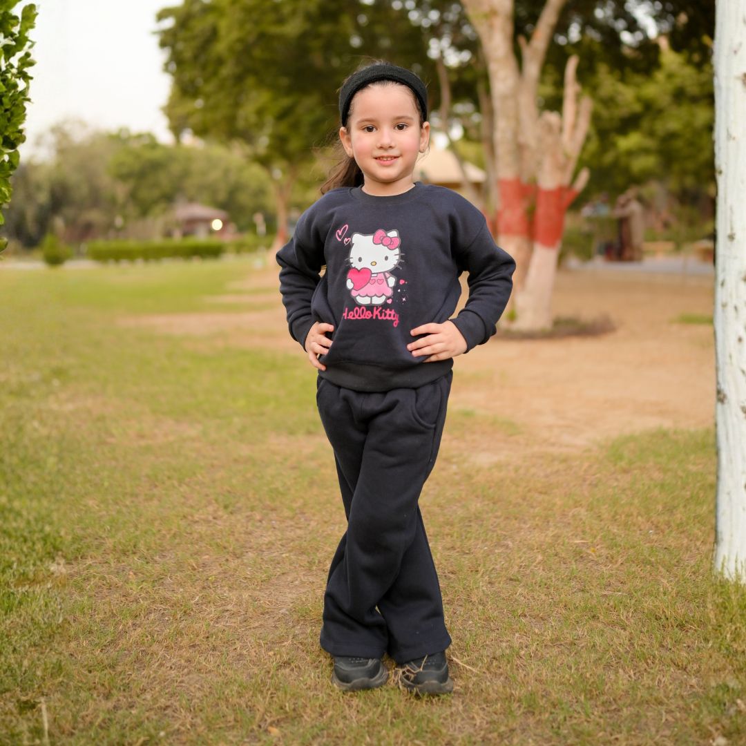 Dark Navy H Kitty track suit with drop shoulder sweatshirt and trousers