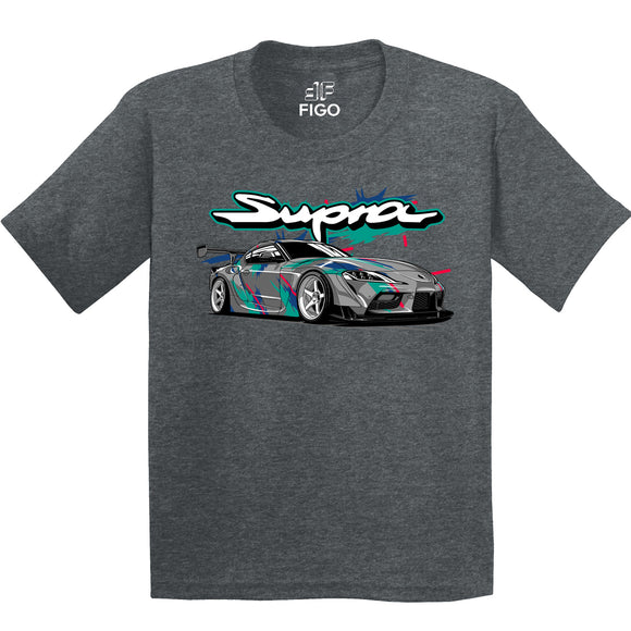 Figo Kids - Grey Supra Car T-Shirt