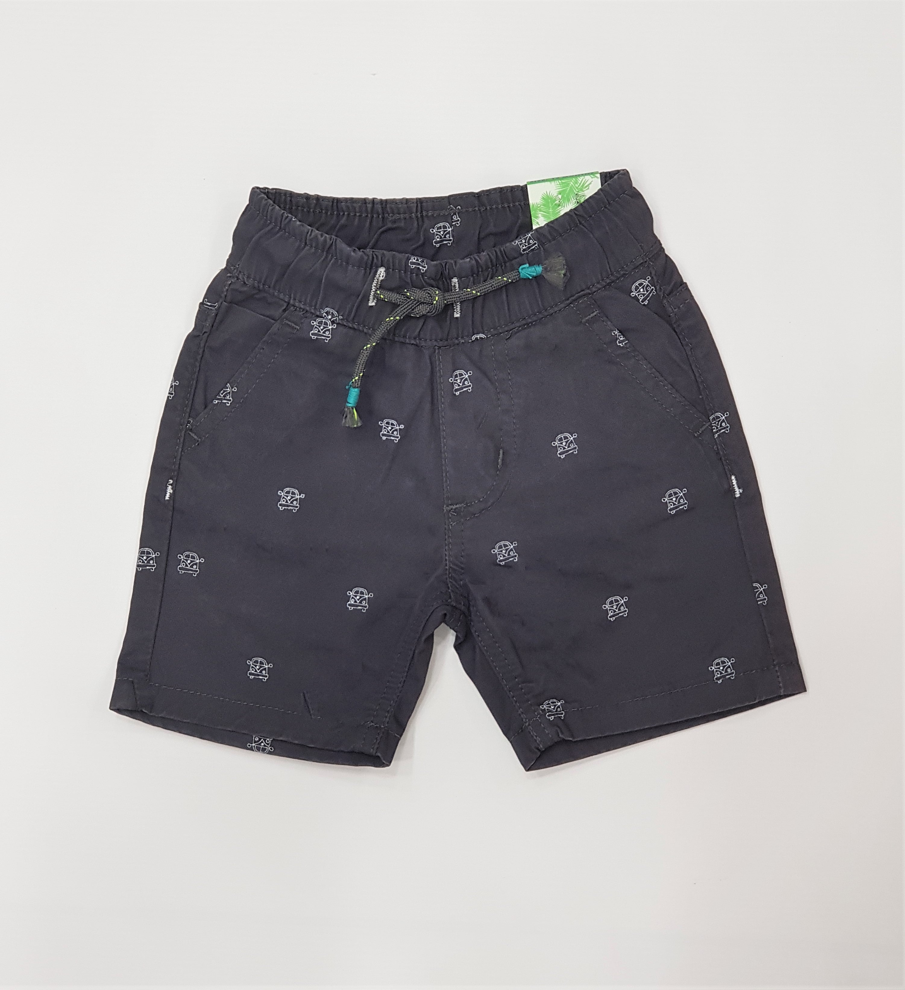 T&T - Blackish Grey Cotton Short