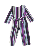 Figo -  Purple Stripes Jumpsuit