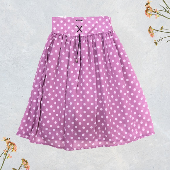 Figo - Lilac Polka Dot Skirt