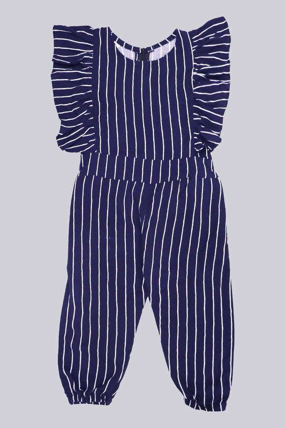 Figo Infant Jumpsuit - Navy Stripe