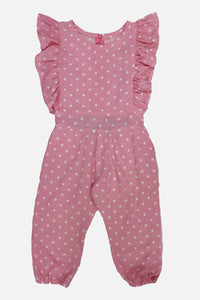 Figo Infant Jumpsuit - Pink Polka Dot