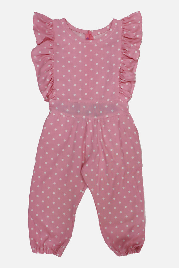 Figo Infant Jumpsuit - Pink Polka Dot