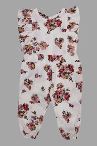 Figo Infant Jumpsuit - White Floral