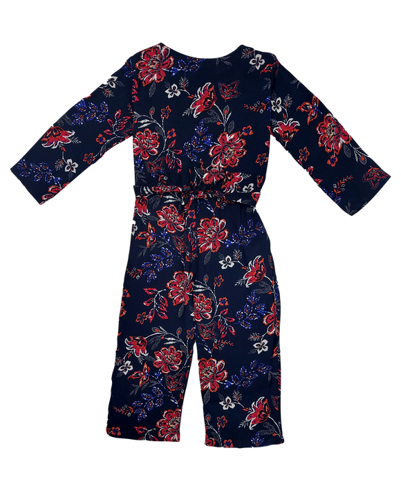 Figo - Dark Navy Vibrant Floral Jumpsuit