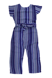 Figo - Blue Stripe Jumpsuit