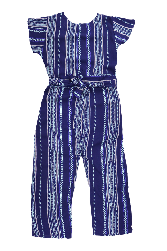 Figo - Blue Stripe Jumpsuit