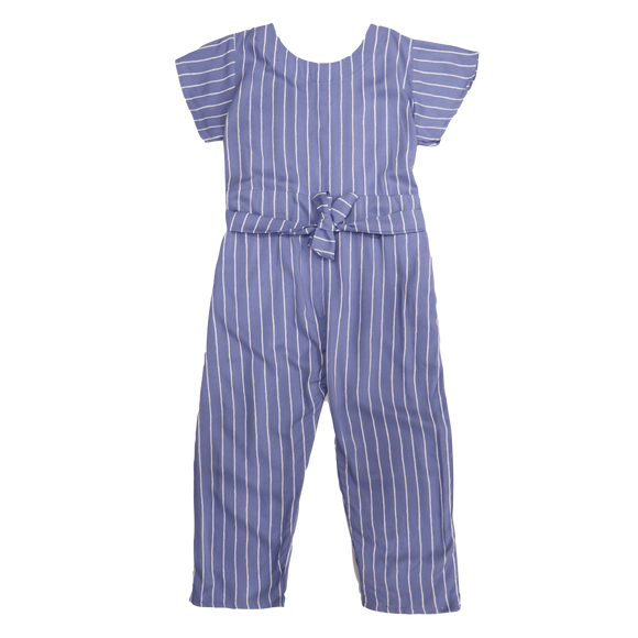 Figo - Grey Stripe Jumpsuit
